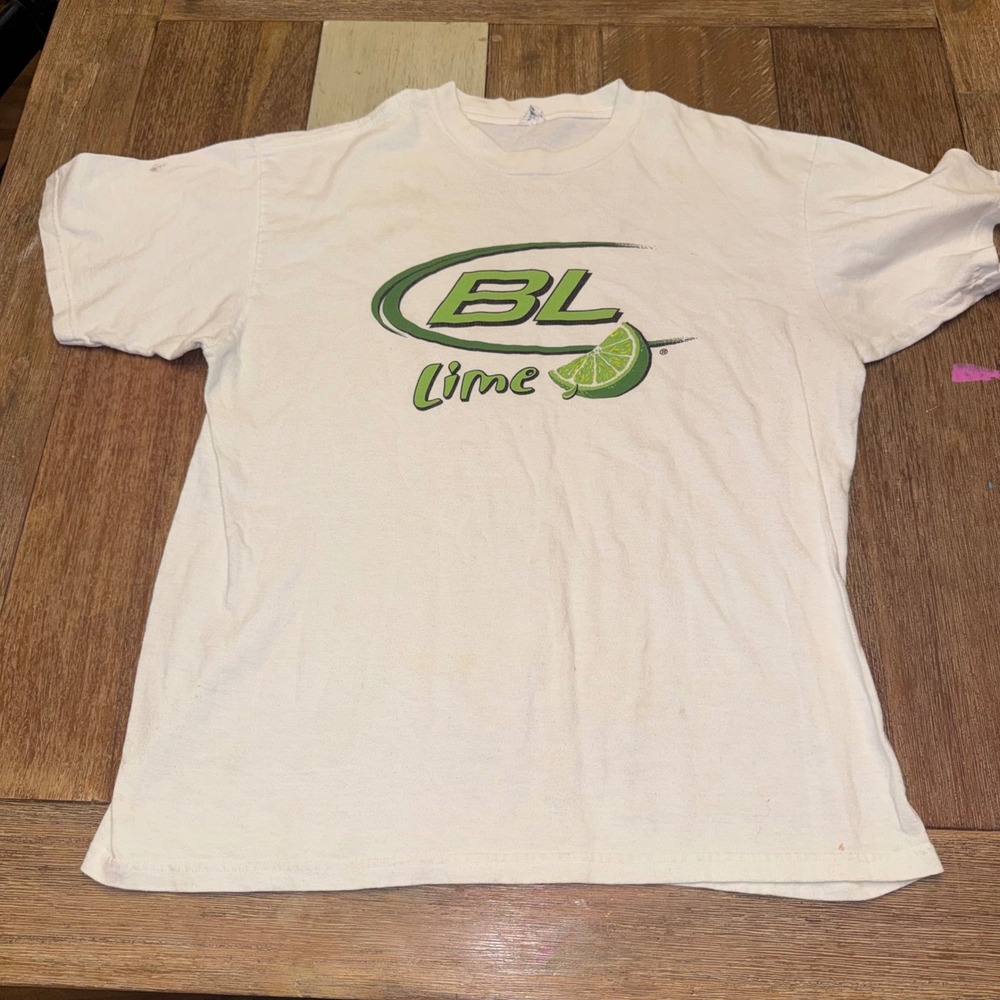 Anvil Bud Light Lime T-Shirt Mens Large White Good Graphic Beer Tee
